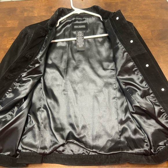 For Joseph Black Lined 100% Suede Leather Basic Jacket Women’s Size M - Picture 6 of 16
